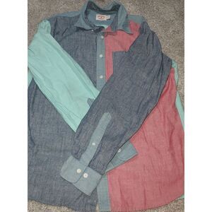 Brooks Brothers‎ Red Fleece Patch Chambray BD Fun Shirt Mens XL